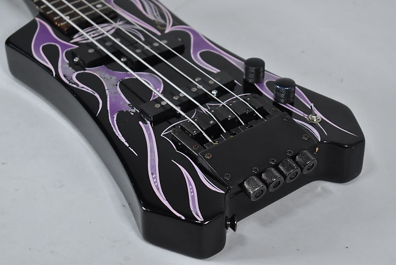 1980s Cort Space B2 Black Finish Electric Bass Guitar w/Bag
